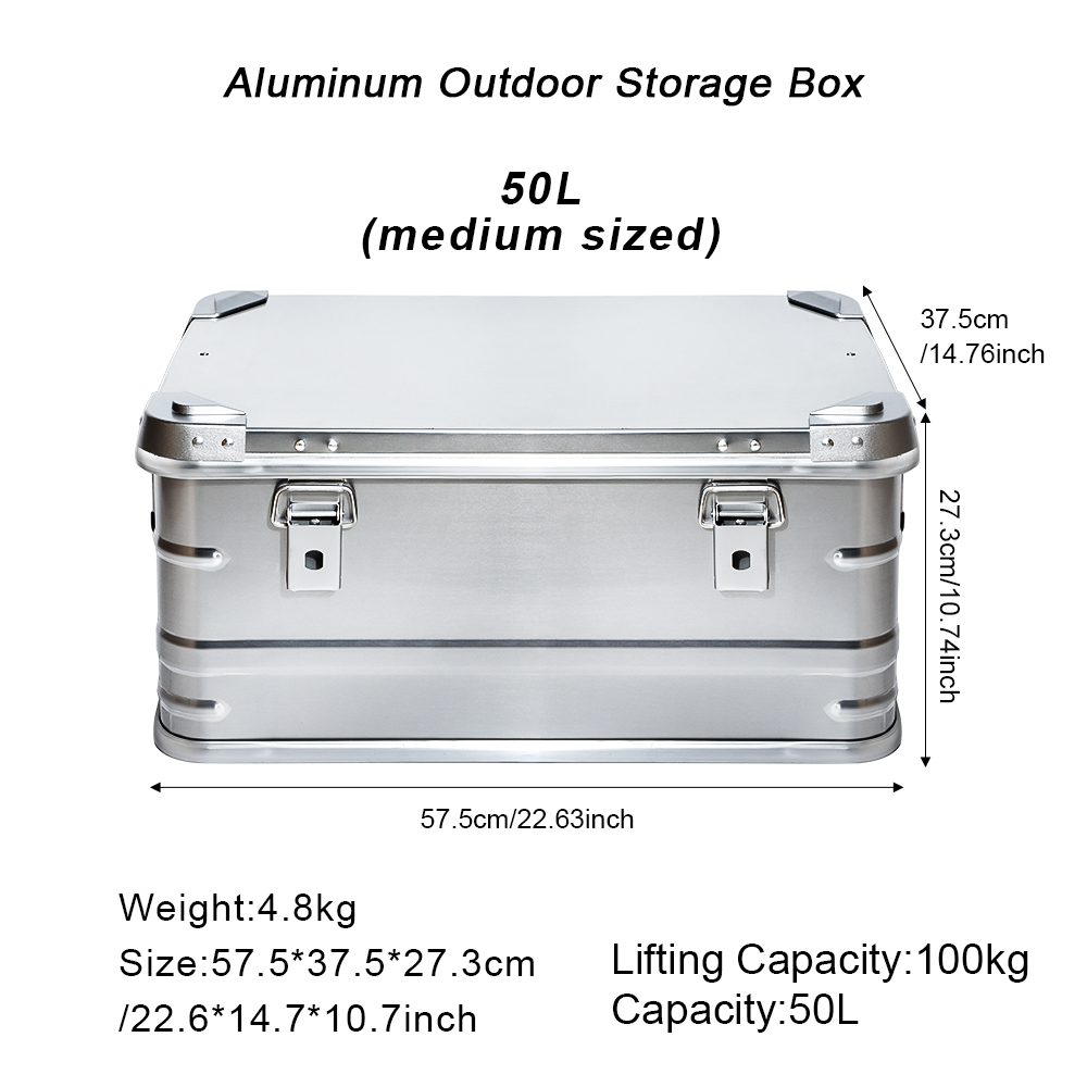 Camping Cooking Box - 80L Outdoor Aluminum Alloy Storage Box