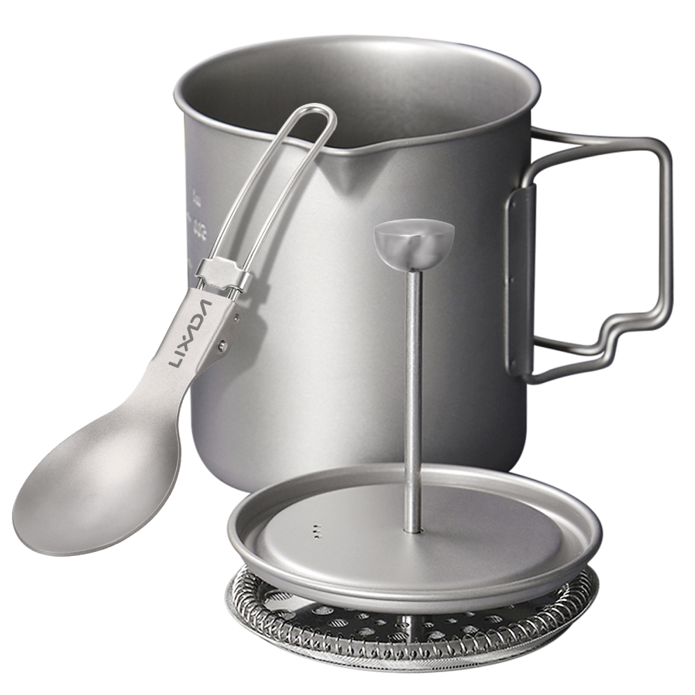 Camping Cooking Cylinder - Lixada 750ml Titanium Coffee Cup Mug