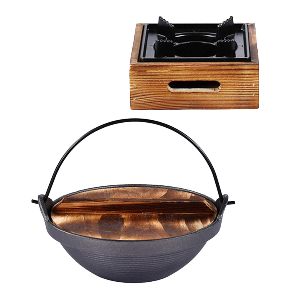 Japanese Camping Cooking Set - 1Set Traditional Japanese Cast Iron Sukiyaki