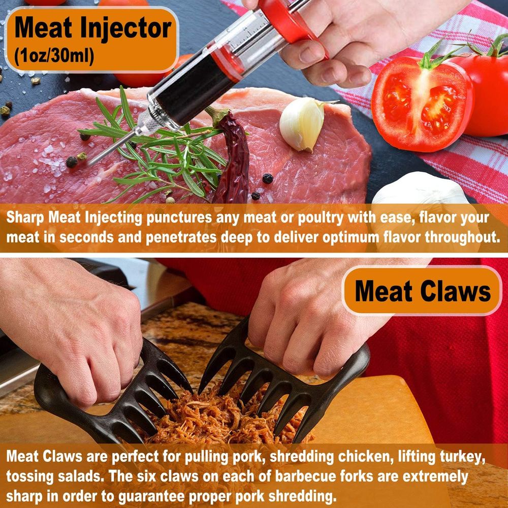 26Pcs BBQ Grill Accessories in - Meat Thermometer Camp recension och pris