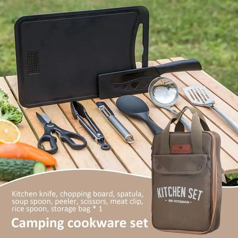 8pcs Camping Kitchen Cookware  - Camping Cooking Ware recension och pris