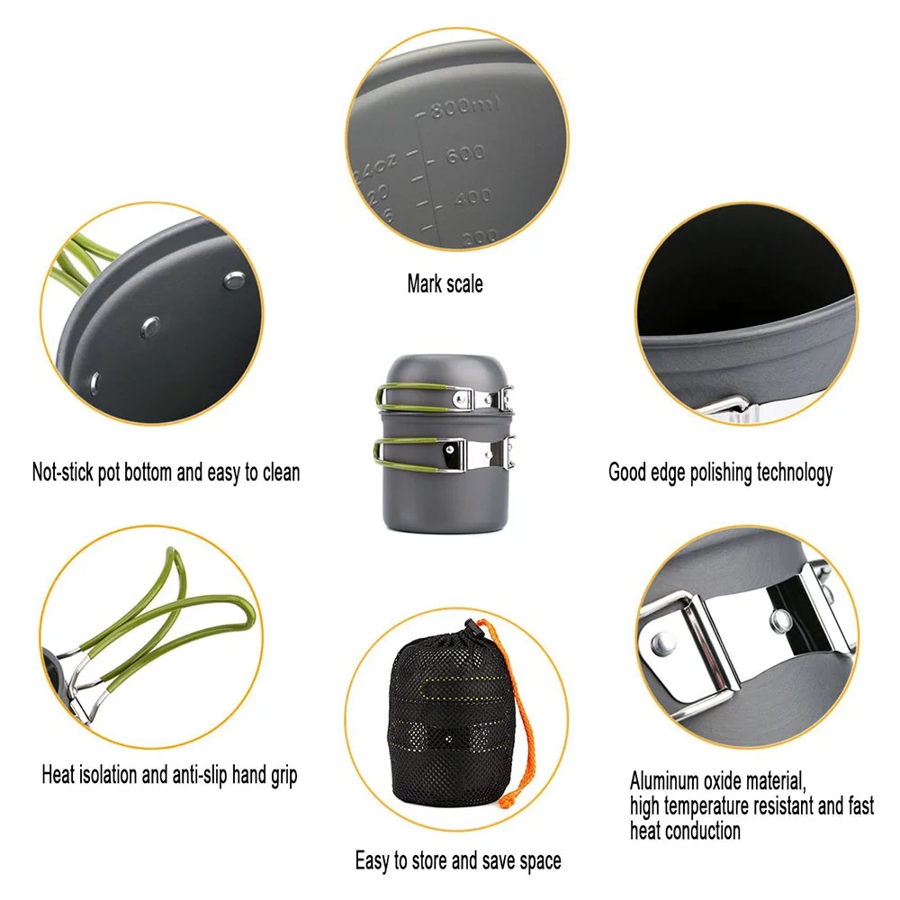 Camping Cookware Mess Kit Ultr - Camping Cooking Accessories Set recension och pris
