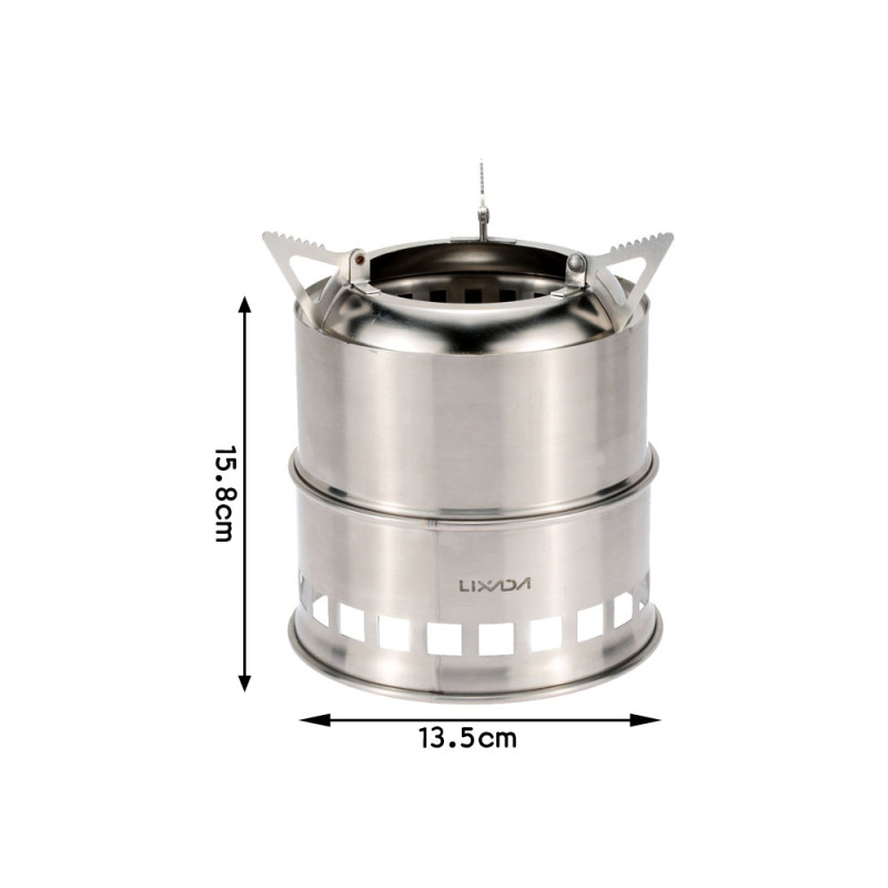 Lixada Stainless Steel Wood St - Camping Cooking Alcohol recension och pris