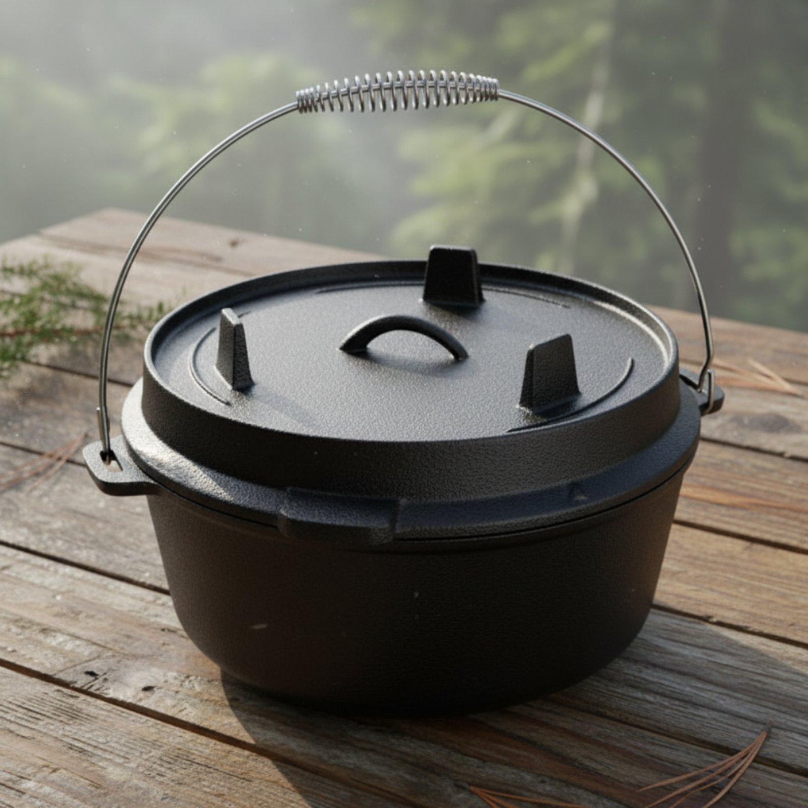 Outdoor Cast Iron Dutch Oven C - Camping Cooking Dutch Oven recension och pris