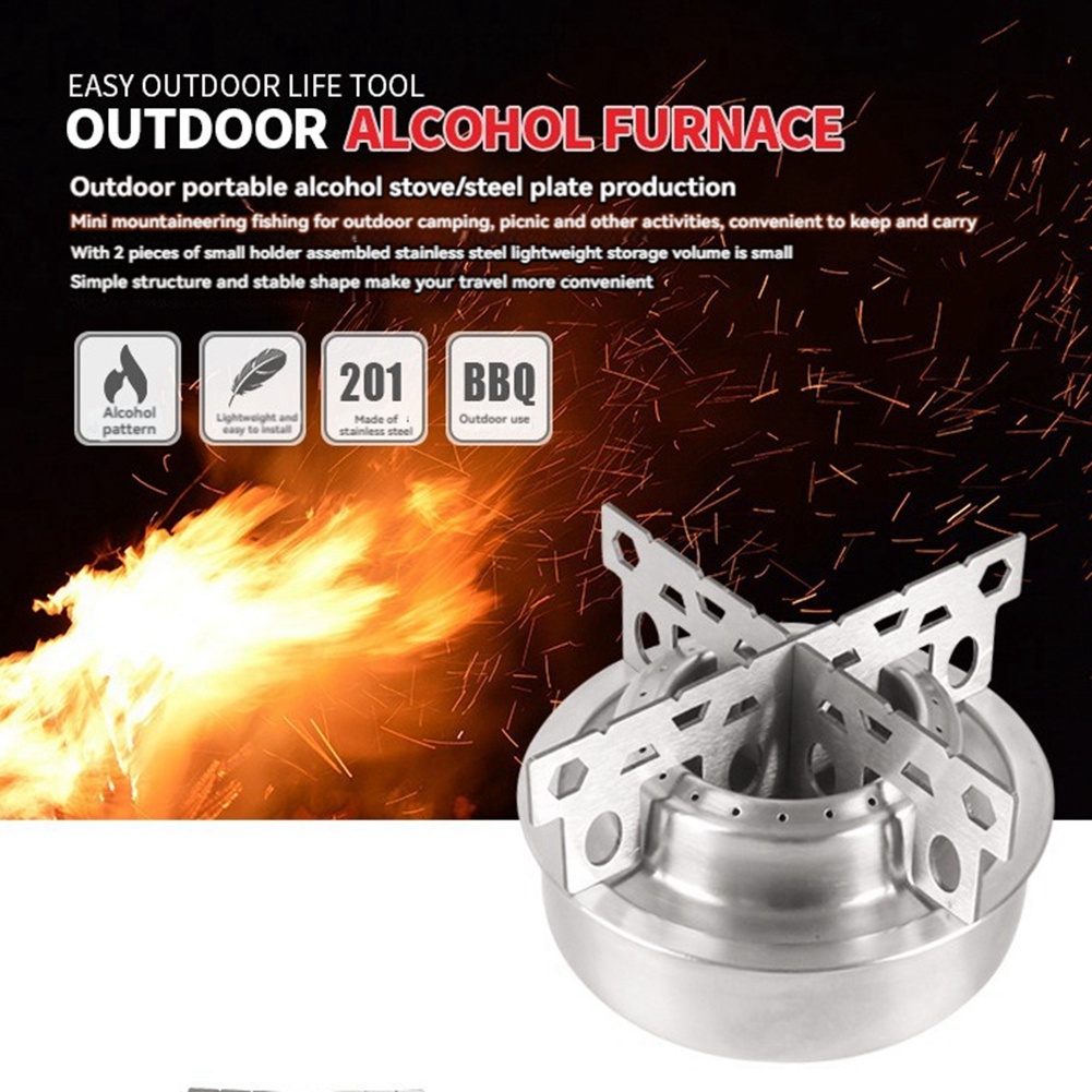 Portable Mini Alcohol Stove Cr - Camping Cooking Alcohol recension och pris
