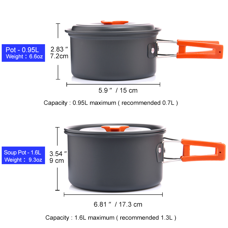 Widesea Camping Outdoor Cookwa - Camping Cooking Ware recension och pris