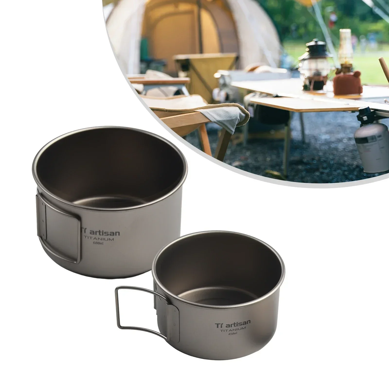 Titanium Bowl With Folding Han - Camping Cooking Ware recension och pris