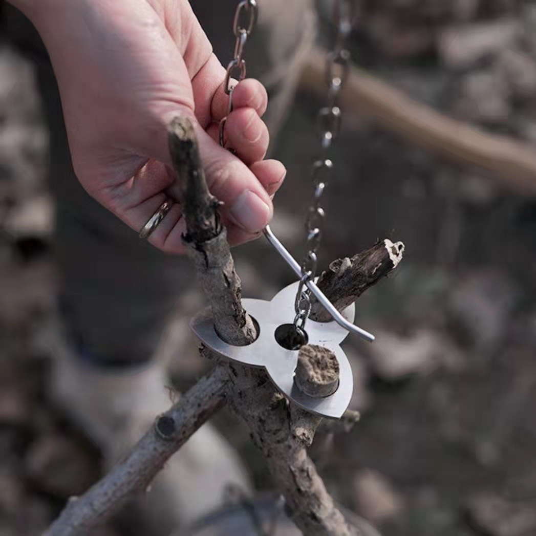 Stainless Steel Camping Tripod - Camping Cooking Ware recension och pris