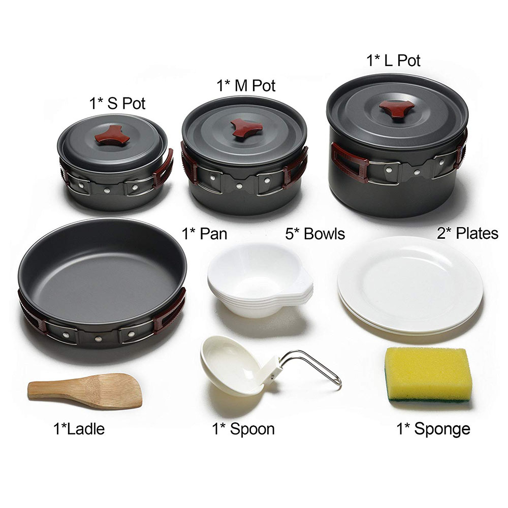 Outdoor Camping Cookware Kit N - Camping Cooking Accessories Set recension och pris