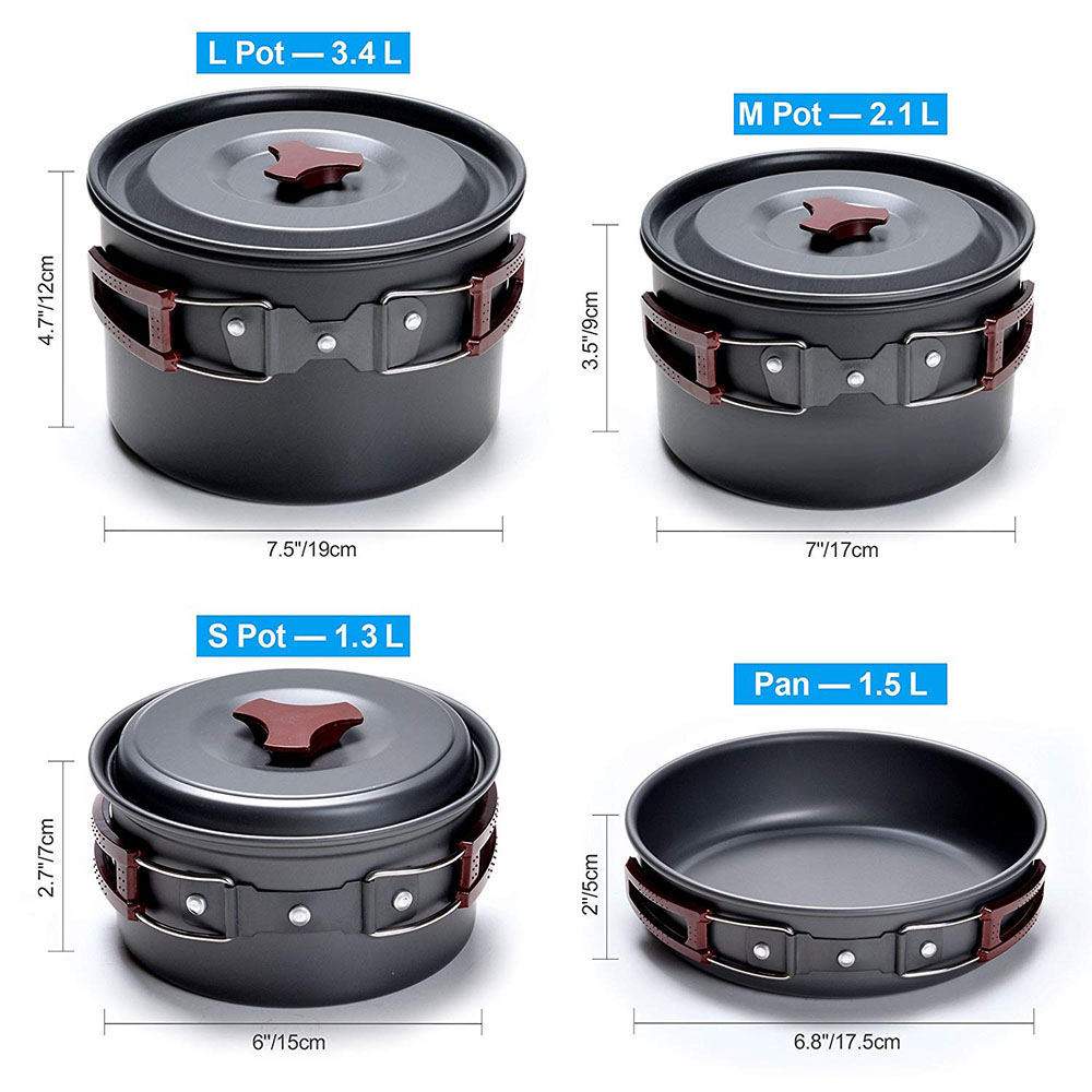 Outdoor Camping Cookware Kit N - Camping Cooking Accessories Set recension och pris